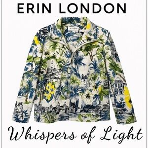 M- Erin London Tropical Scene Zip Jacket – Size M